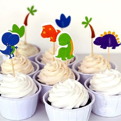 bandierine personalizzate topper cake torte panini tramezzini dinosauri