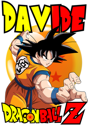 sagoma centrotavola in polistirolo dragon ball personalizzabile con nome