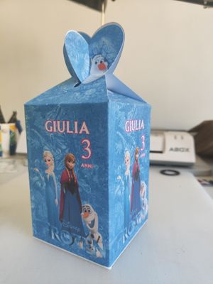 scatola grande mezzo happy meal porta merenda personalizzate anna elsa frozen