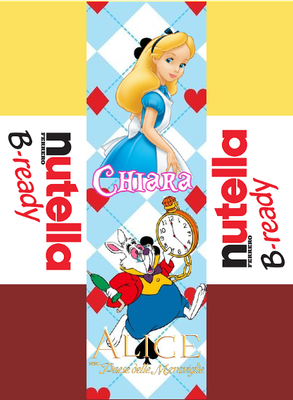 20 Incarti Kinder B Ready personalizzabili alice nel paese delle meraviglie