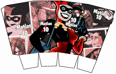 popcorn scatolina box contenitore sacchetti personalizzabili harley quinn