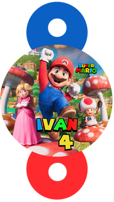 cannuccia personalizzata super mario bros addobbi festa compleanno