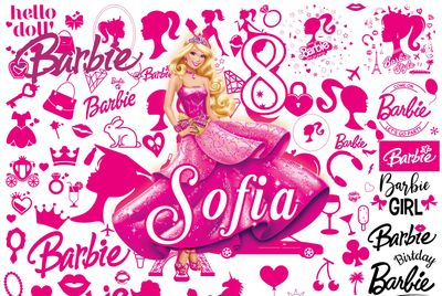 bolle di sapone etichette adesive personalizzabili barbie