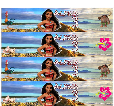 etichette Adesivi bottiglia acqua piccola grande Oceania personalizza festa