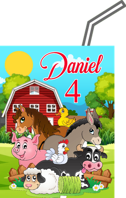 adesivi brick succo di frutta 200 ml valfrutta personalizzate animali fattoria