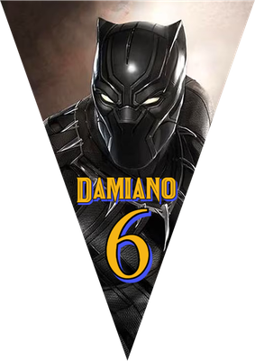 Festone striscione bandierine Black Panther personalizzate