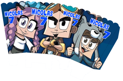 Scatolina Pop Corn box contenitore personalizzabile addobbi festa a tema Lyon gamer youtube