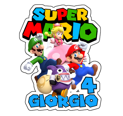 Sagome in Polistirolo Super Mario Centrotavola personalizza festa