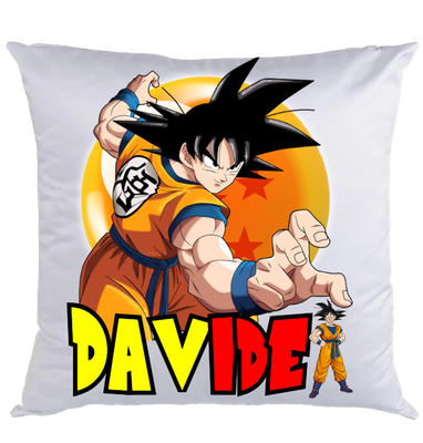 Federa Cuscino personalizzato con nome stampa foto in DTF Dragon Ball