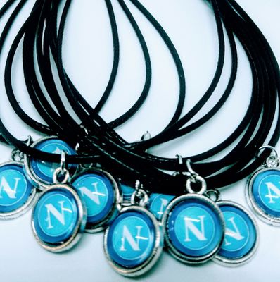 Collane Napoli calcio ciondolo cabochon personalizzabile