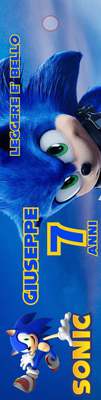 segnalibro personalizzato sonic