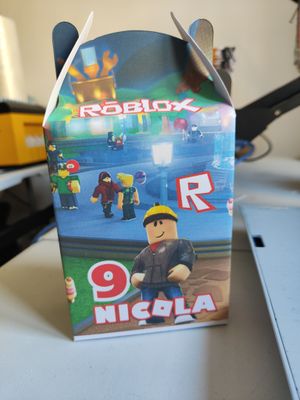 Scatoline Roblox personalizzate festa compleanno a tema