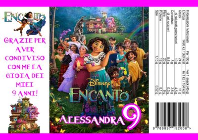 incarti buste sacchetti patatine piccole Encanto personalizza festa compleanno a tema