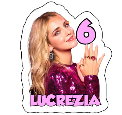 Sagome Polistirolo Chiara Ferragni Centrotavola personalizzata