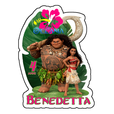 Sagoma polistirolo Oceania Vaiana centrotavola festa a tema
