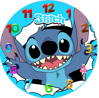 Orologi da parete Stitch personalizzato su CD regalini festa