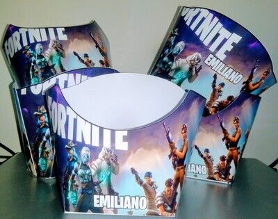 scatolina patatine mc donald fortnite personalizzata porta confetti regalini fine festa compleanno …