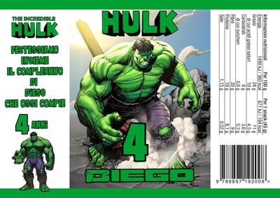 buste incarti sacchetti patatina piccole personalizzate hulk