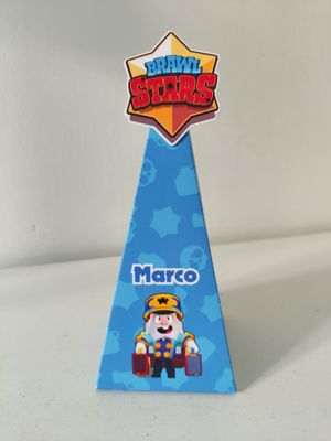 Scatola brawl stars personalizzata a piramide personalizzabili con nome e anni per confezione regal…
