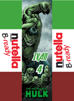 nutella bi ready incarto personalizzato hulk addobbi decorazioni festa compleanno