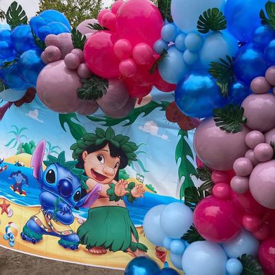Disney-Lilo-Stitch-kit-festa-di-compleanno-palloncini-arco-ghirlanda-catena-Kit-bambini-giocattoli