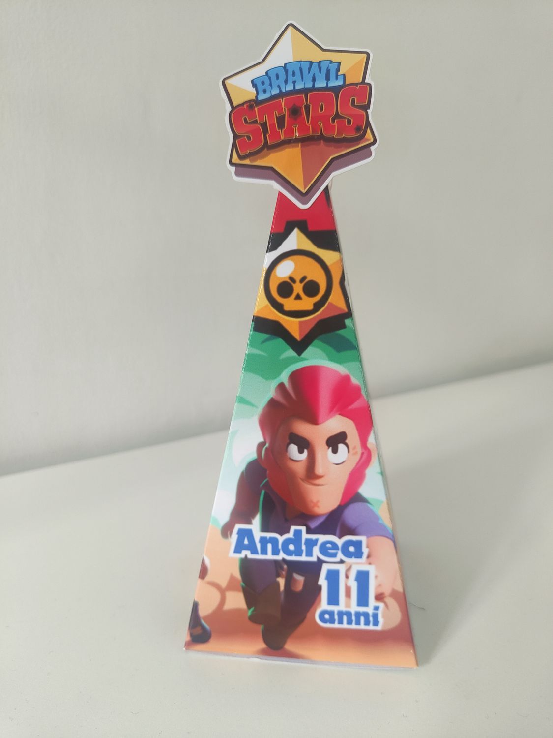 Scatolina piramide Brawl Stars personalizza porta regalo confetti