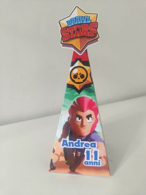 Scatolina piramide Brawl Stars personalizza porta regalo confetti