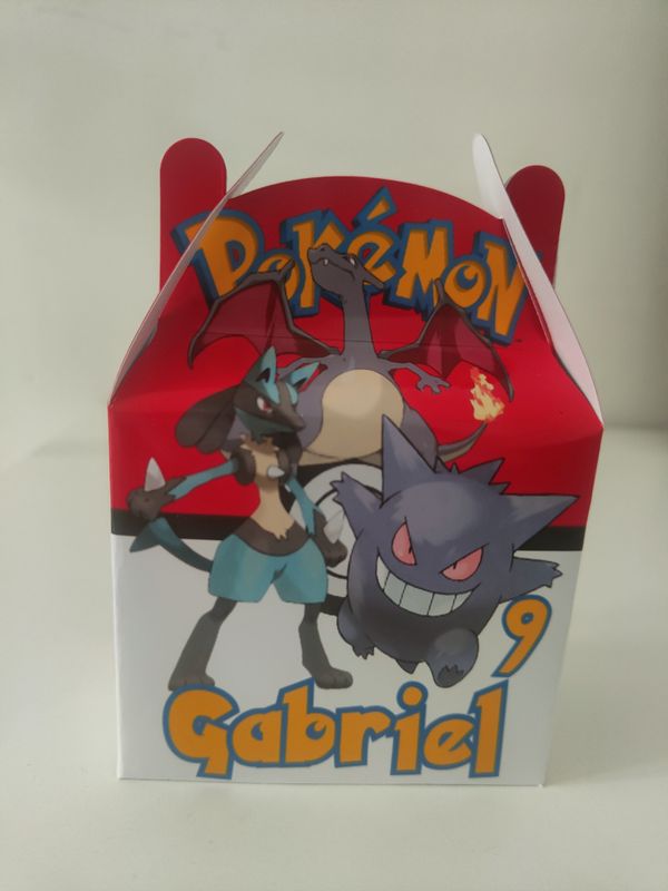1 Scatolina Pokemon personalizza porta regalini confetti fine festa