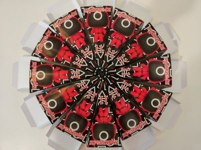 12 scatoline Squid Game fetta torta scenografica personalizza con nome