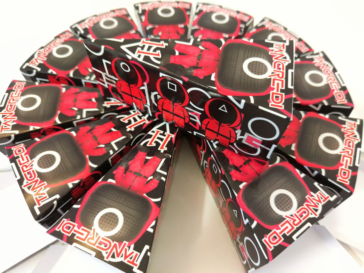 12 scatoline Squid Game fetta torta scenografica personalizza con nome