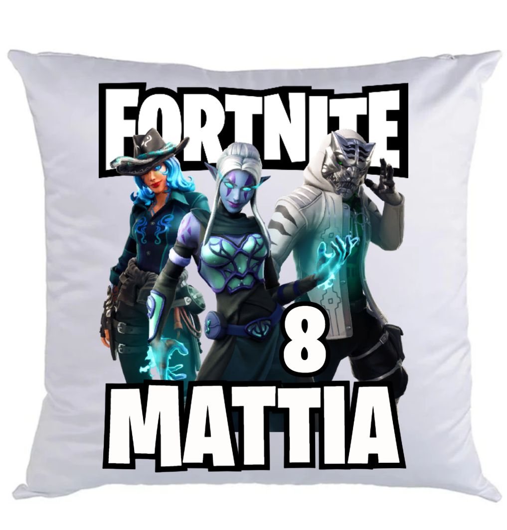Federa Cuscino Fortnite personalizza con nome stampa foto in DTF