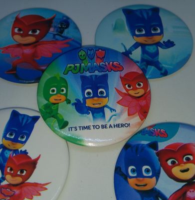 10 Magneti Pj Masks Calamite frigo tondo 5.8cm personalizzabile