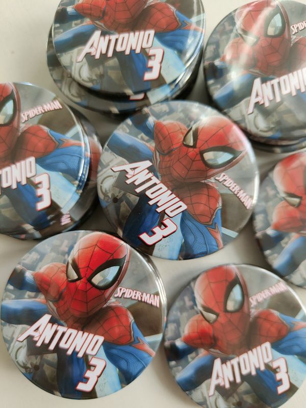 10 Magneti Spiderman Calamite frigo tondo 5.8cm personalizzabile
