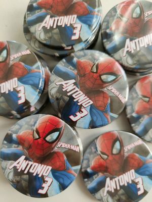 10 Magneti Spiderman Calamite frigo tondo 5.8cm personalizzabile