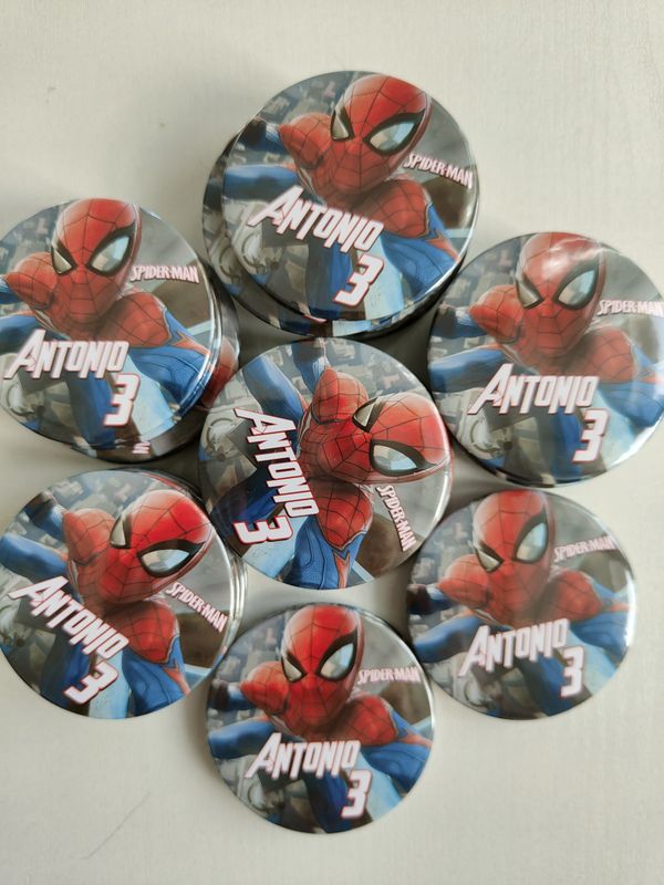 10 Magneti Spiderman Calamite frigo tondo 5.8cm personalizzabile