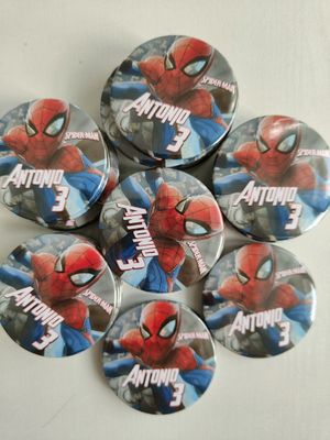 10 Magneti Spiderman Calamite frigo tondo 5.8cm personalizzabile