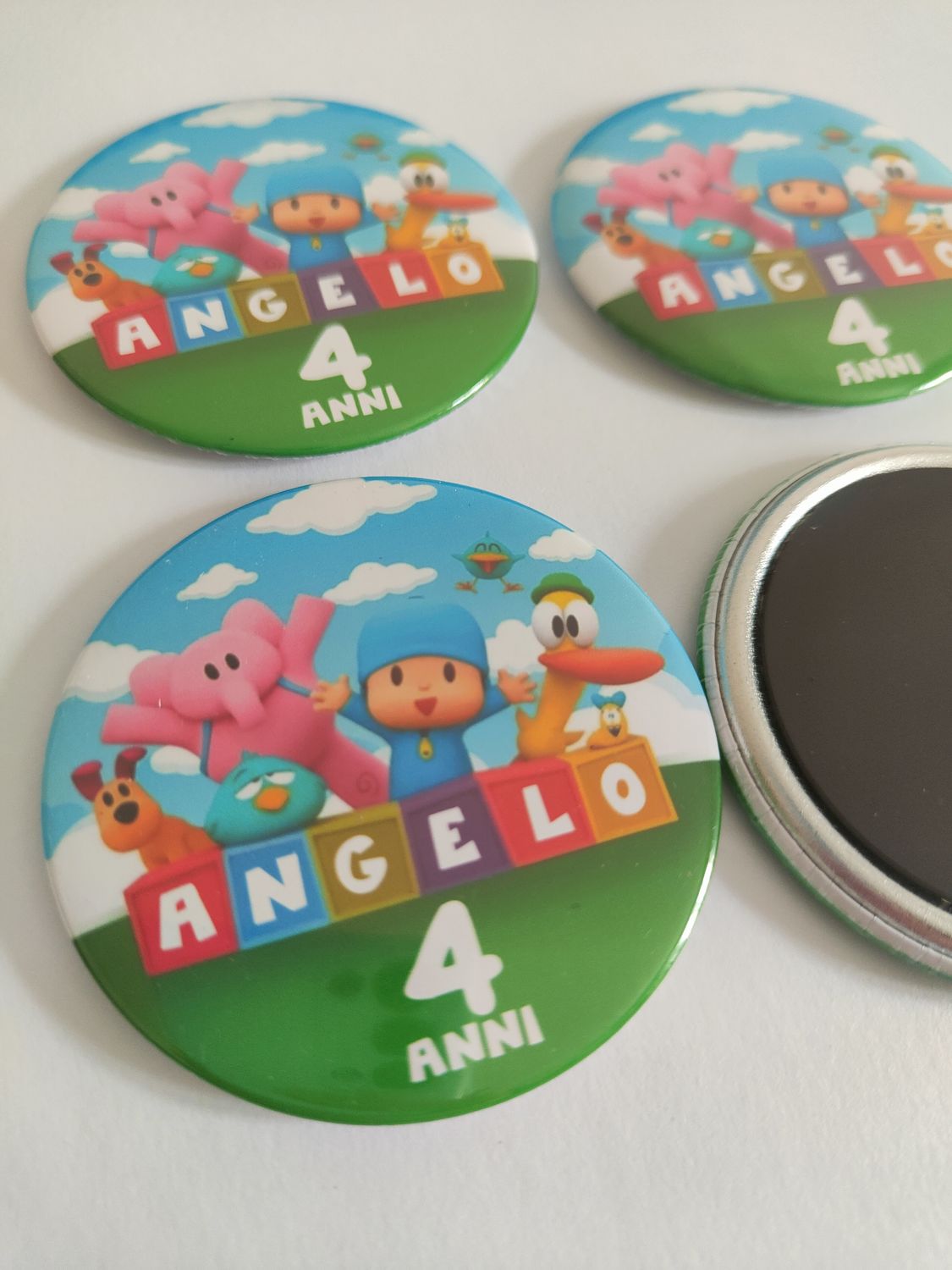 10 Magneti Pocoyo Calamite frigo tondo 5.8cm personalizzabile