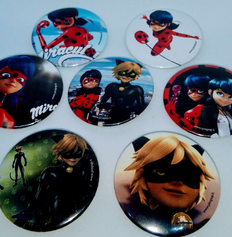 10 Magneti Miraculous Calamite frigo tondo 5.8cm personalizzabile