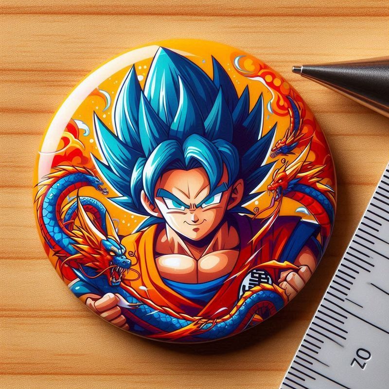 10 Magneti Dragon Ball Calamite frigo tondo 5.8cm personalizzabile