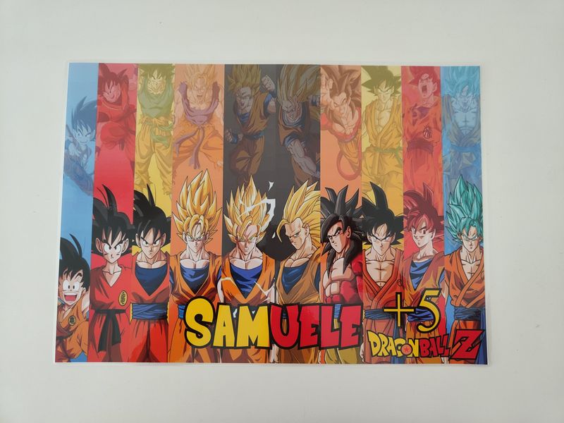 10 tovagliette americana colazione Dragon Ball personalizza