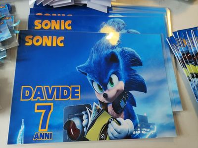 10 tovagliette americana colazione Sonic personalizza