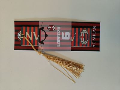 10 Segnalibro legno Milan personalizza segnaposto regalo festa