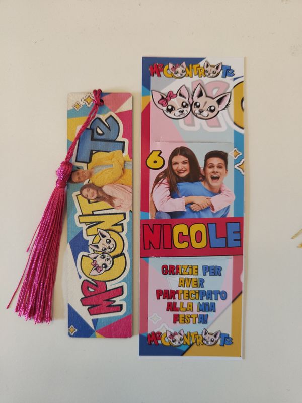10 Segnalibro legno Me contro Te personalizza segnaposto regalo festa