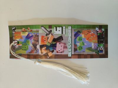 10 Segnalibro legno Minecraft personalizza segnaposto regalo festa