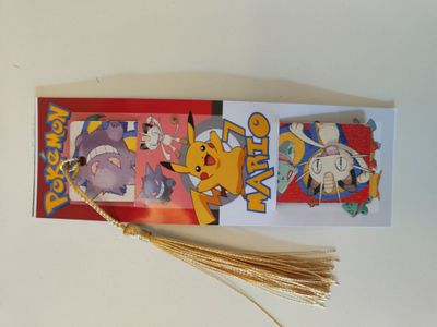 10 Segnalibro legno Pokemon personalizza segnaposto regalo festa