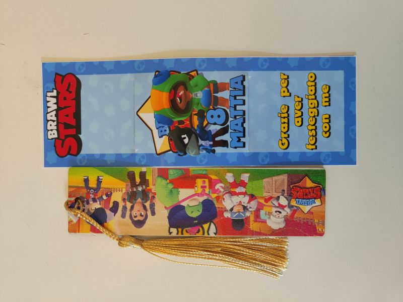 10 Segnalibro legno Brawl Stars personalizza segnaposto regalo festa