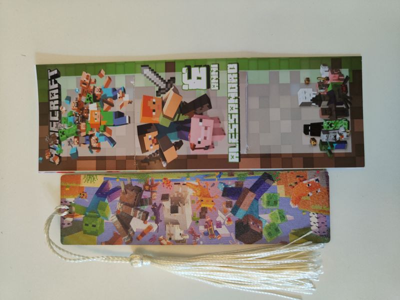 10 Segnalibro legno Minecraft personalizza segnaposto regalo festa