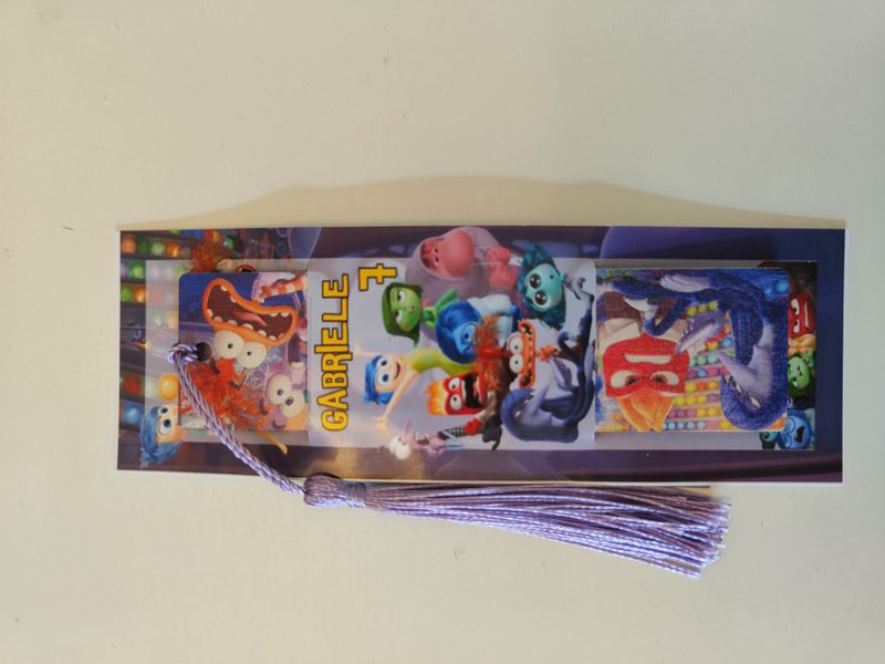 10 Segnalibro legno Inside Out personalizza segnaposto regalo festa
