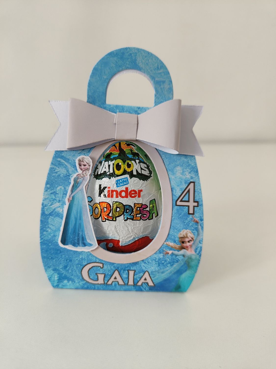 1 Scatolina Ovetto Kinder Anna Elsa Frozen personalizzata