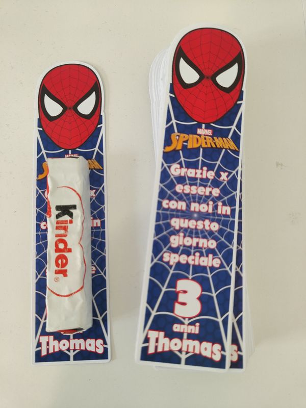 30 barrette Kinder Spiderman personalizza segnaposto